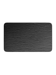 VILLEROY & BOCH | Plato rectangular Manufacture Rock 28x17cm | Negro