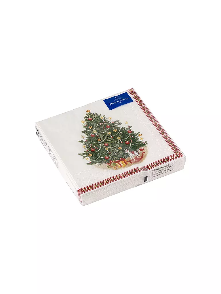 VILLEROY & BOCH | Servilletas de almuerzo navideñas Árbol de Navidad "Especiales de invierno" | Multicolor