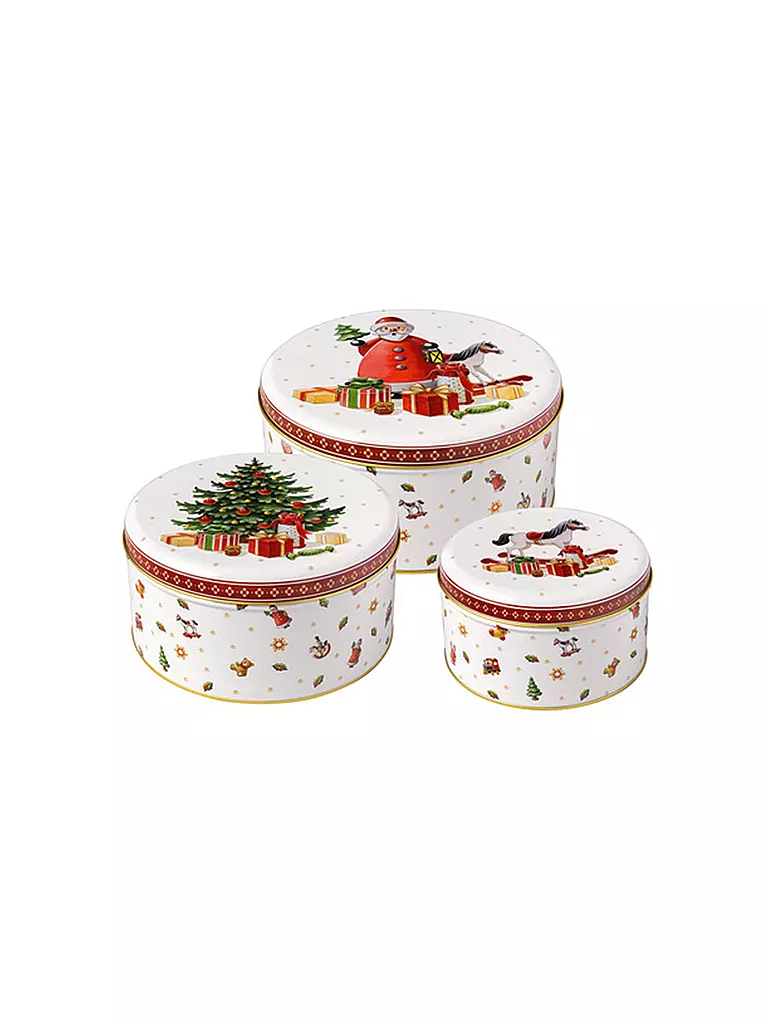 VILLEROY & BOCH | Set de 3 latas para galletas WINTER COLLAGE | Multicolor