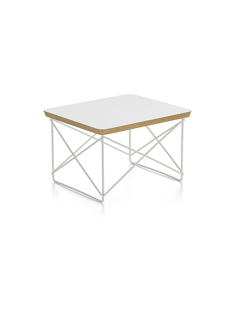 Mesa auxiliar OCCASIONAL 39,2x33,5x25cm HPL. Blanco/Estructura blanca blanco