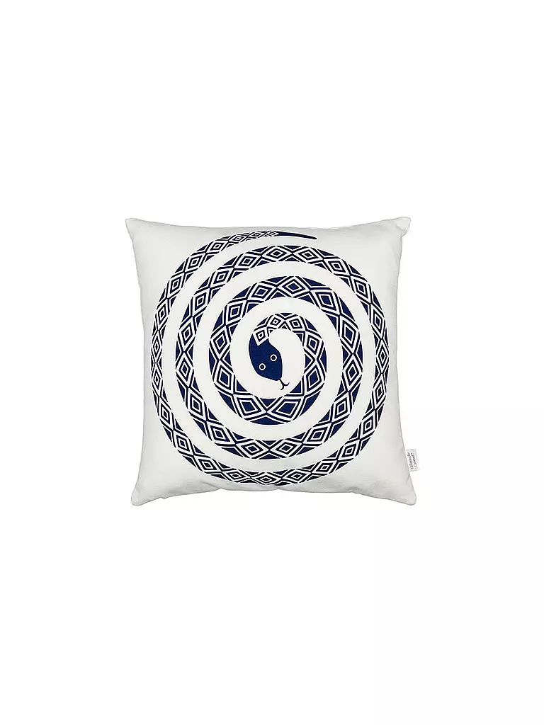 VITRA | Cojín "Graphic Print Snake" 40x40cm | Blanco