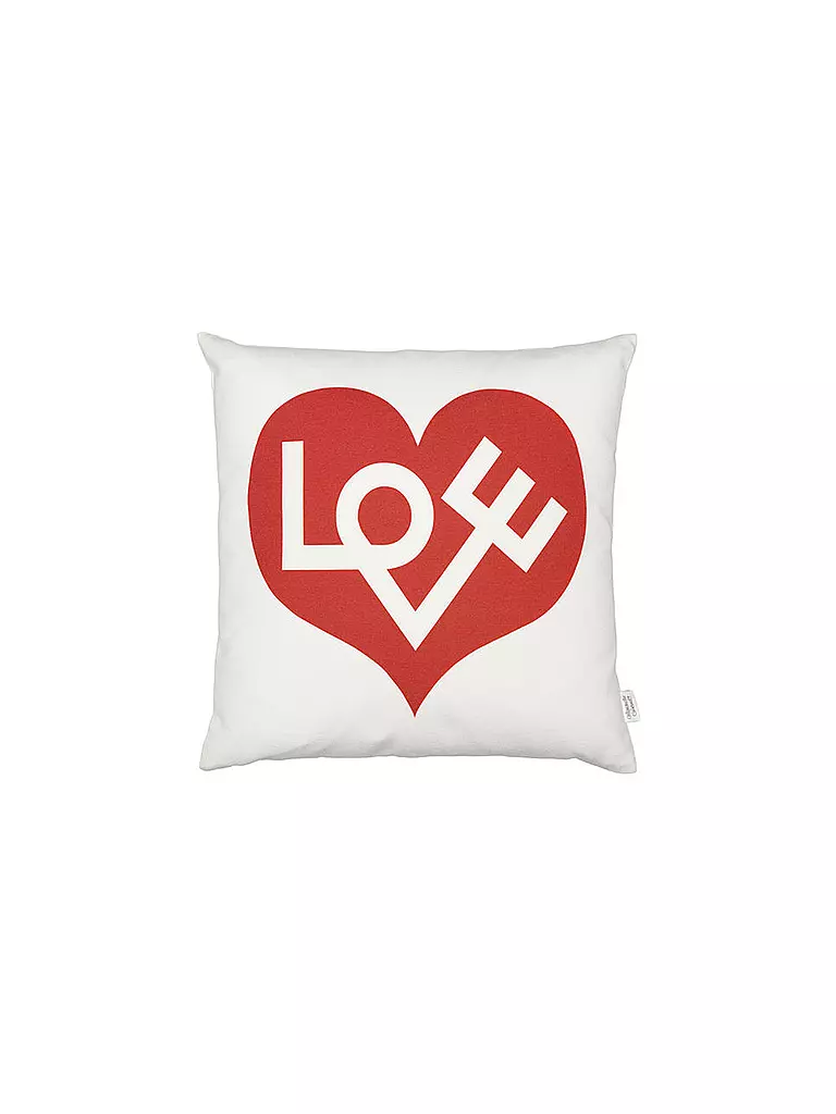 VITRA | Kissen "Graphic Print Love" 40x40cm | Blanco
