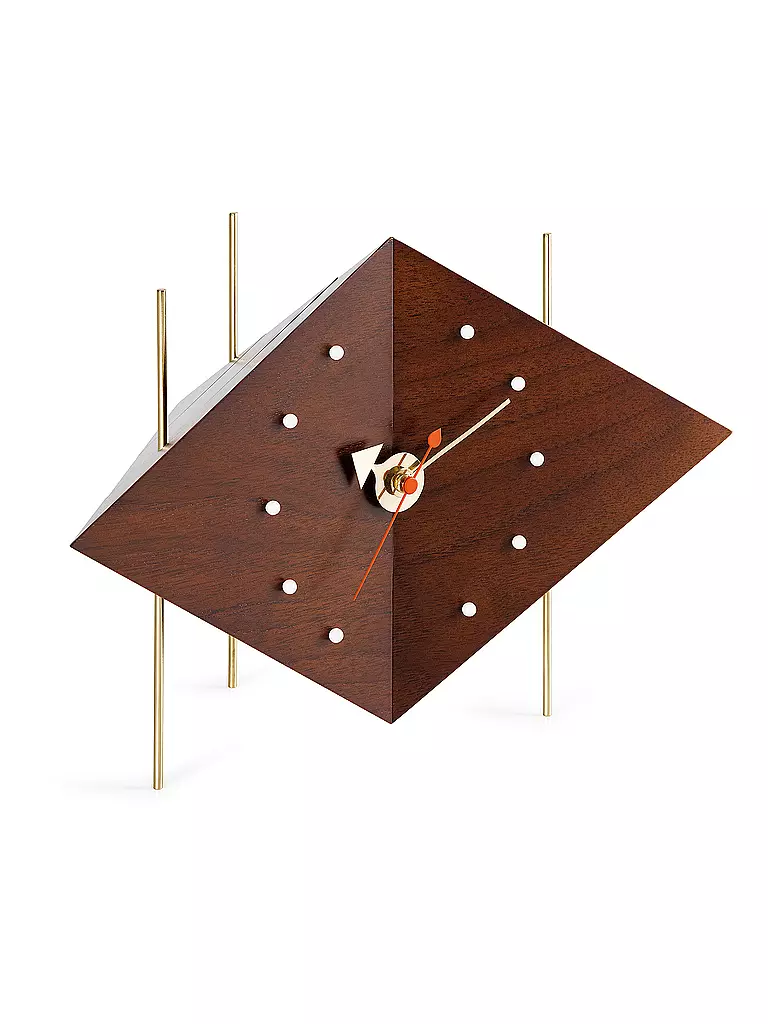 VITRA | Reloj de mesa - Diamond Clock Nogal Macizo | Marrón