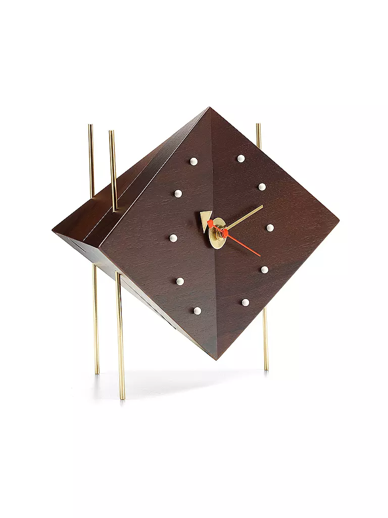 VITRA | Reloj de mesa - Diamond Clock Nogal Macizo | Marrón