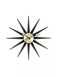 VITRA | Reloj de pared "Sunborst Clock" 47cm (Latón/Negro) | Negro