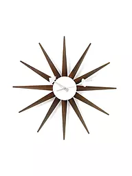 VITRA | Reloj de pared Sunburst Clock Nogal/Chocolate 47cm | Marrón