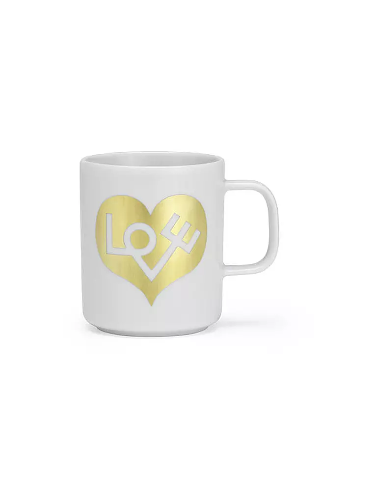 VITRA | Taza con asa - Taza de café Corazón de amor dorado | Oro