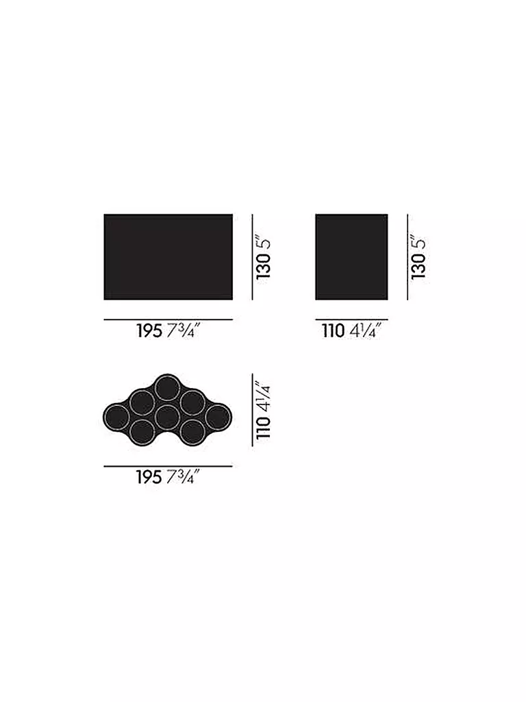 VITRA | Vase Nuage Small Cerámica Hiedra | Verde oscuro