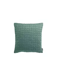 VIVARAISE | Funda de cojín 45x45cm SWAMI Lichen | Petróleo