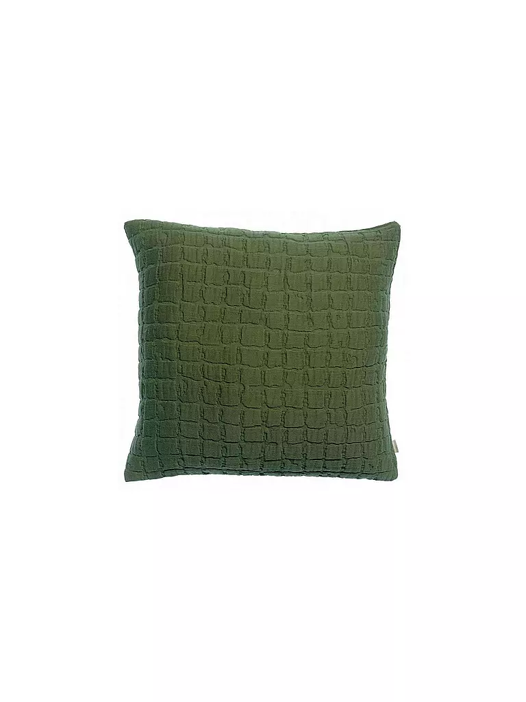 VIVARAISE | Funda de cojín 45x45cm SWAMI Olive | Verde oscuro