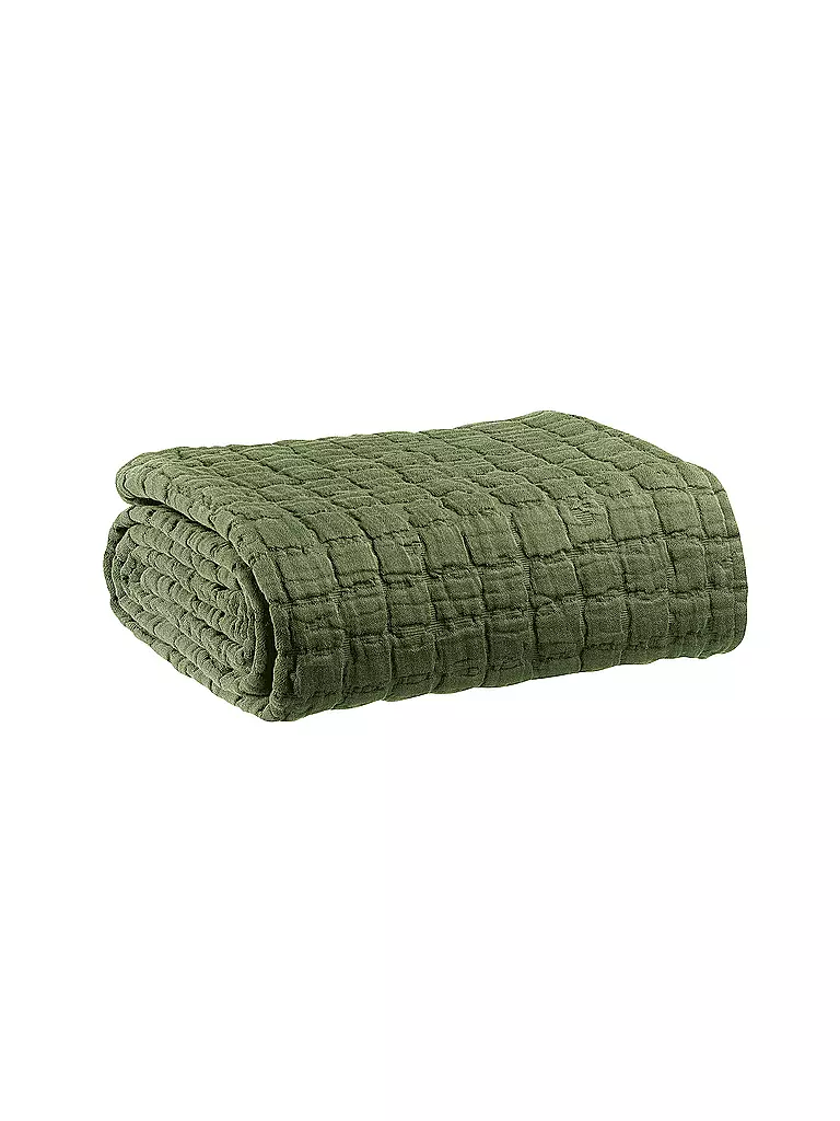 VIVARAISE | Manta - Plaid 130x200cm Oliva | Verde oscuro