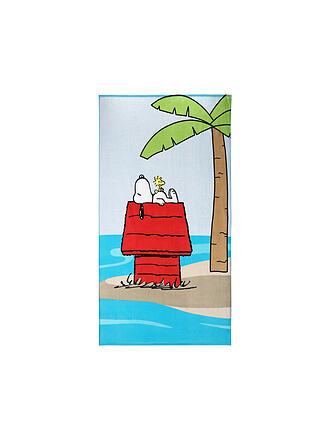 VOSSEN | Toalla de playa de terciopelo 100x180cm VACATION SNOOPY Red