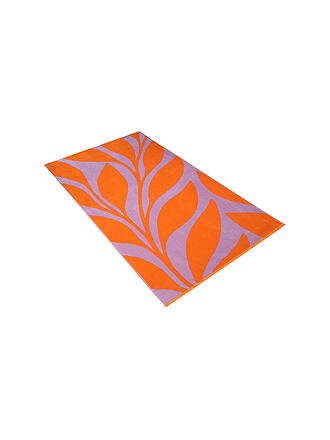 VOSSEN | Toalla de playa de velour 100x180cm OCEAN LEAF Naranja