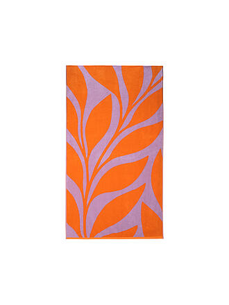 VOSSEN | Toalla de playa de velour 100x180cm OCEAN LEAF Naranja