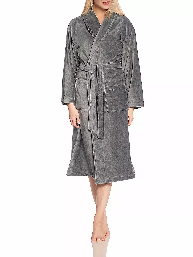 VOSSEN | Albornoz unisex FEELING-L Franela | Gris