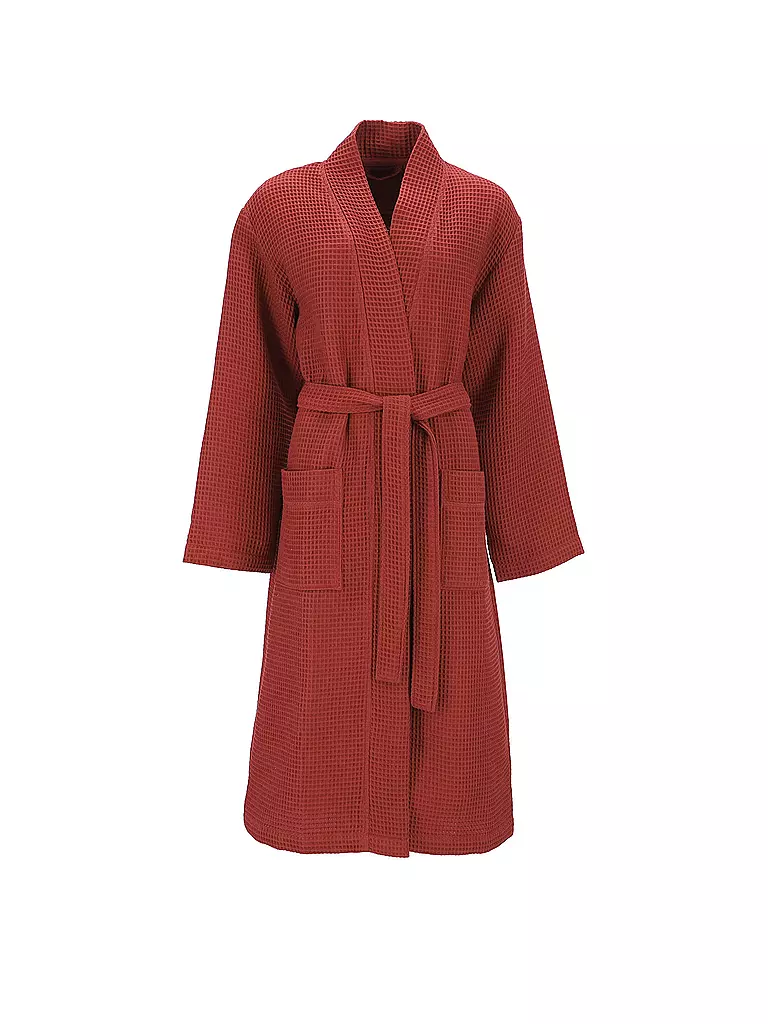 VOSSEN | Albornoz unisex SIAM Raw Sugar | Rojo oscuro