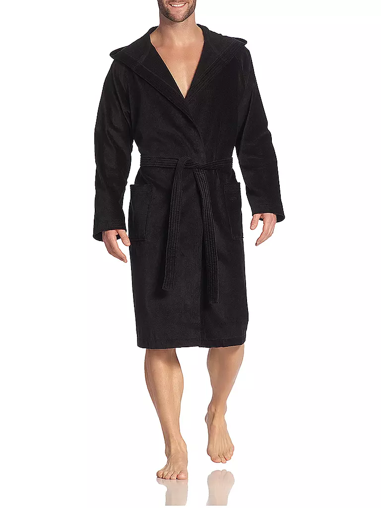 VOSSEN | Albornoz unisex TEXAS Negro | Negro
