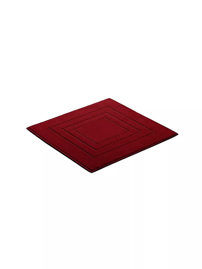 VOSSEN | Alfombra de baño FEELING 60x60cm Rubí | Rojo oscuro