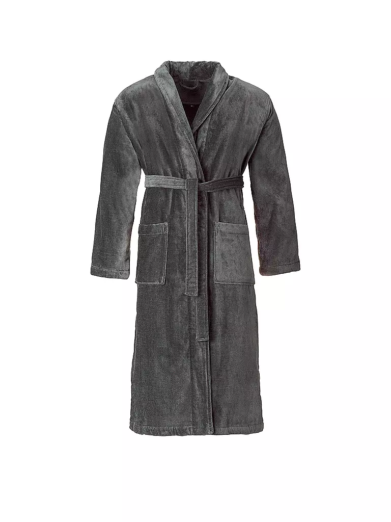 VOSSEN | Bata de baño unisex FEELING-L Franela | Gris