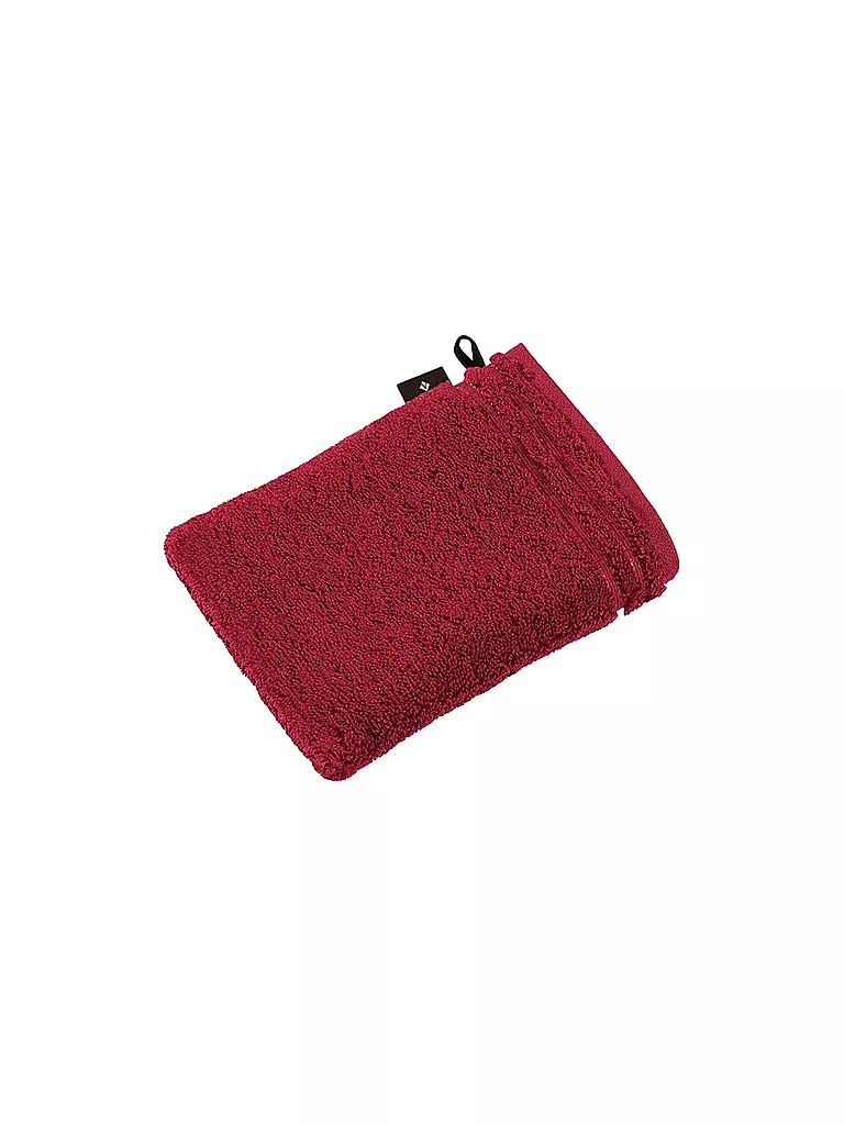 VOSSEN | Guante de baño CALYPSO FEELING 22x16cm Rubí | Rojo oscuro