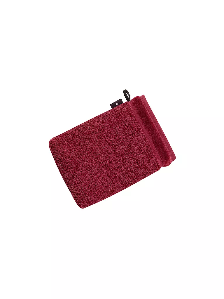 VOSSEN | Guante de baño PURE 16x22cm Red Rock | Rojo oscuro