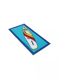 VOSSEN | Toalla de playa RETRO HAITI 85x160cm Azul/Tabla de surf | Azul