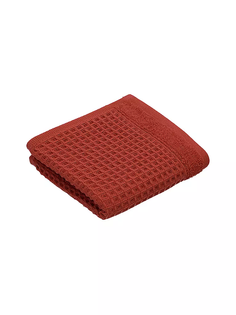 VOSSEN | Toalla de tocador 30x50cm SENSES Raw Sugar | Rojo oscuro