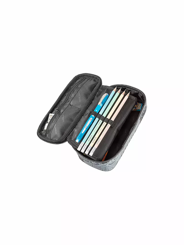 WALKER | Estuche escolar - Estuche para lápices | Gris