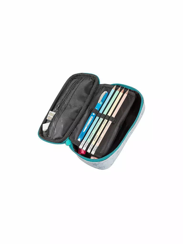 WALKER | Estuche escolar tipo caja - Estuche para lápices | Gris