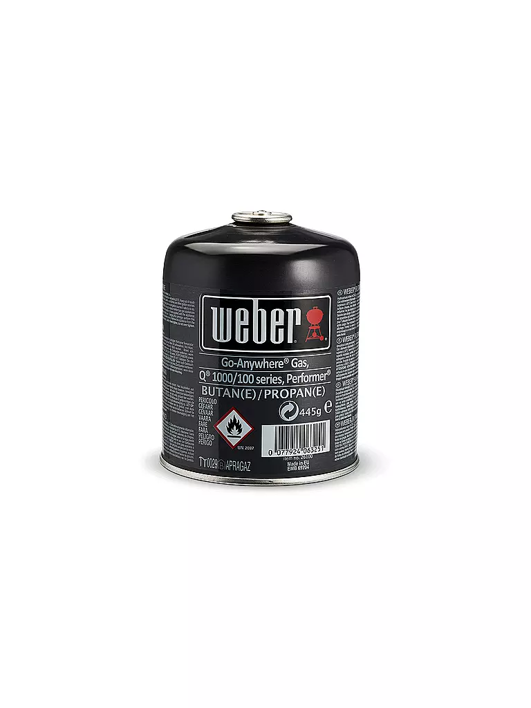 WEBER GRILL | Cartucho de gas de 0,63 kg | Sin color