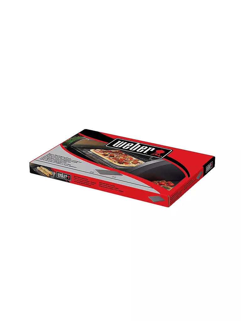 WEBER GRILL | Piedra para pizza esmaltada rectangular de cerámica negra de 44x30 cm | Negro