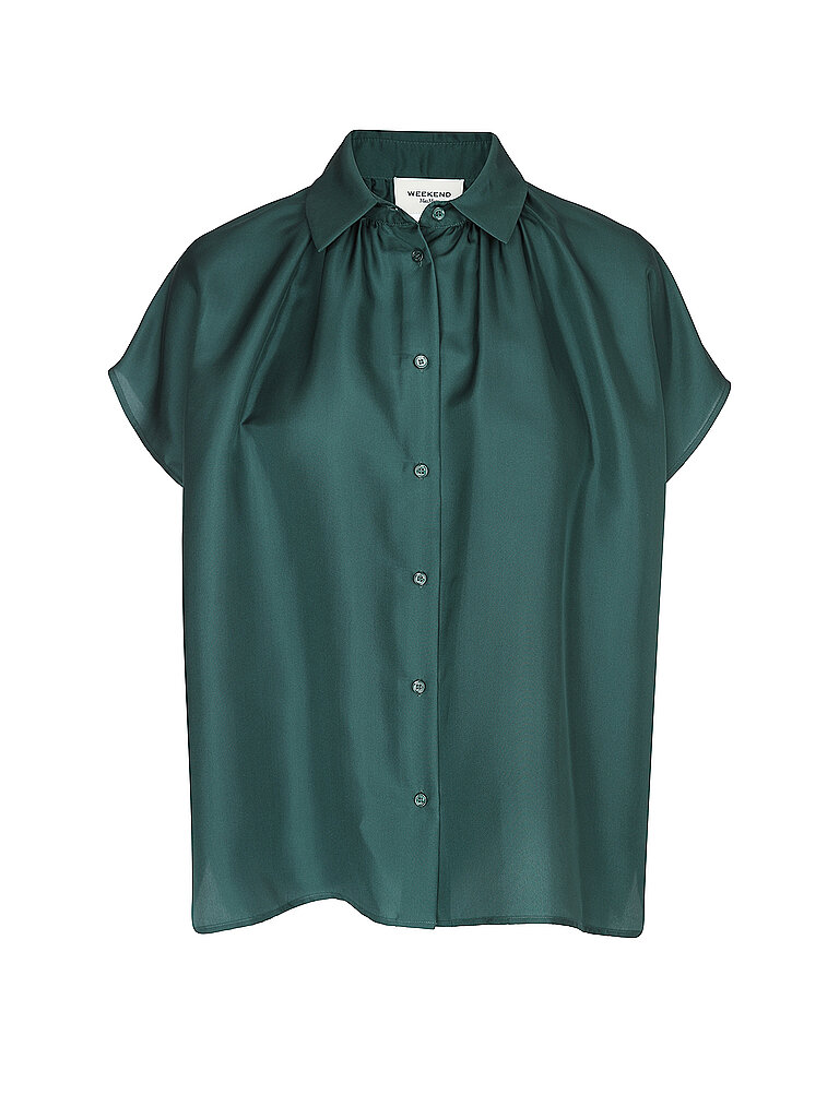 Blusa de seda verde oscuro 38