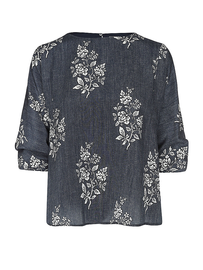 Weekend Max Mara Blusa de seda azul oscuro