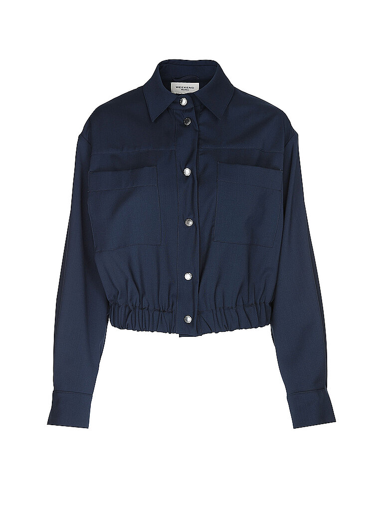 Weekend Max Mara Wolljacke azul oscuro
