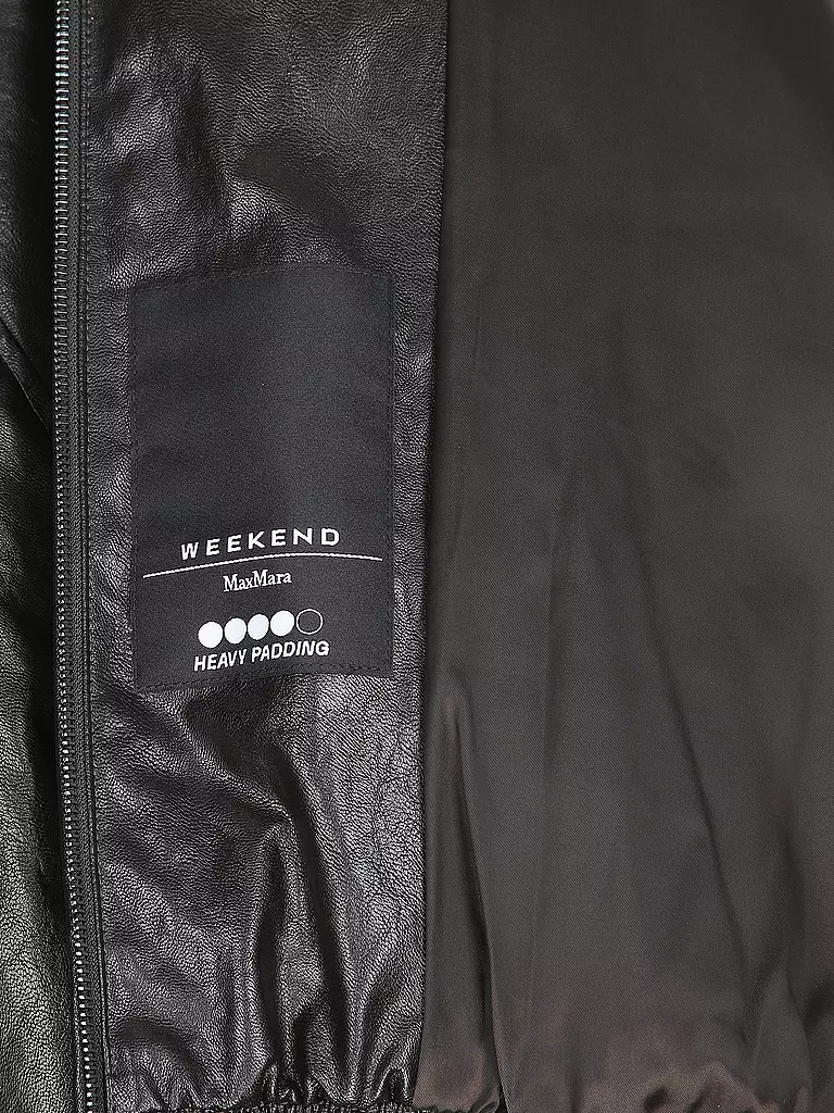 WEEKEND MAX MARA | Cazadora de plumón con efecto cuero POTENTE | Marrón