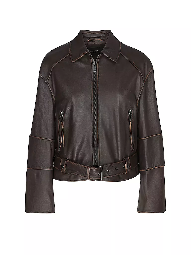 WEEKEND MAX MARA | Chaqueta de cuero EGIZIO | Marrón