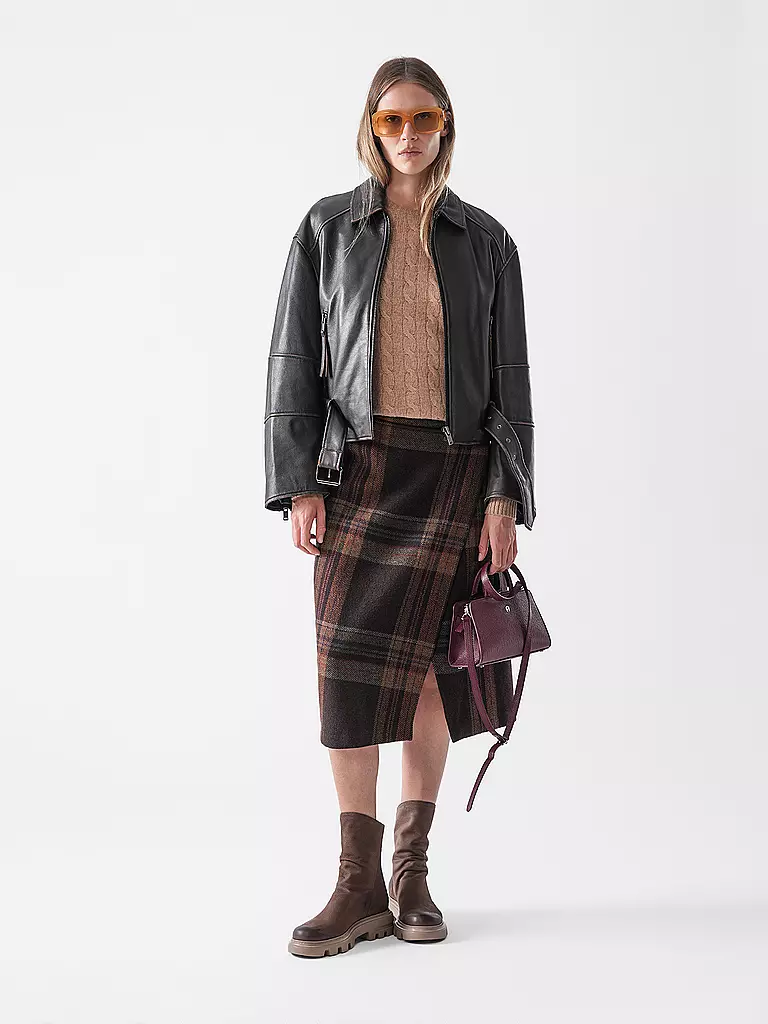 WEEKEND MAX MARA | Chaqueta de cuero EGIZIO | Marrón
