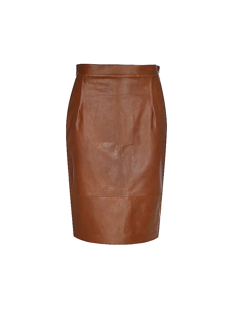 WEEKEND MAX MARA | Falda de cuero PAPAILE | Marrón