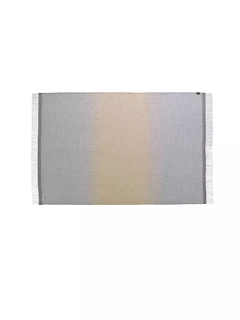 WEICH COUTURE ALPACA | Edelhaardecke MERIMA 130x180cm Gery/Ochre | Gris claro