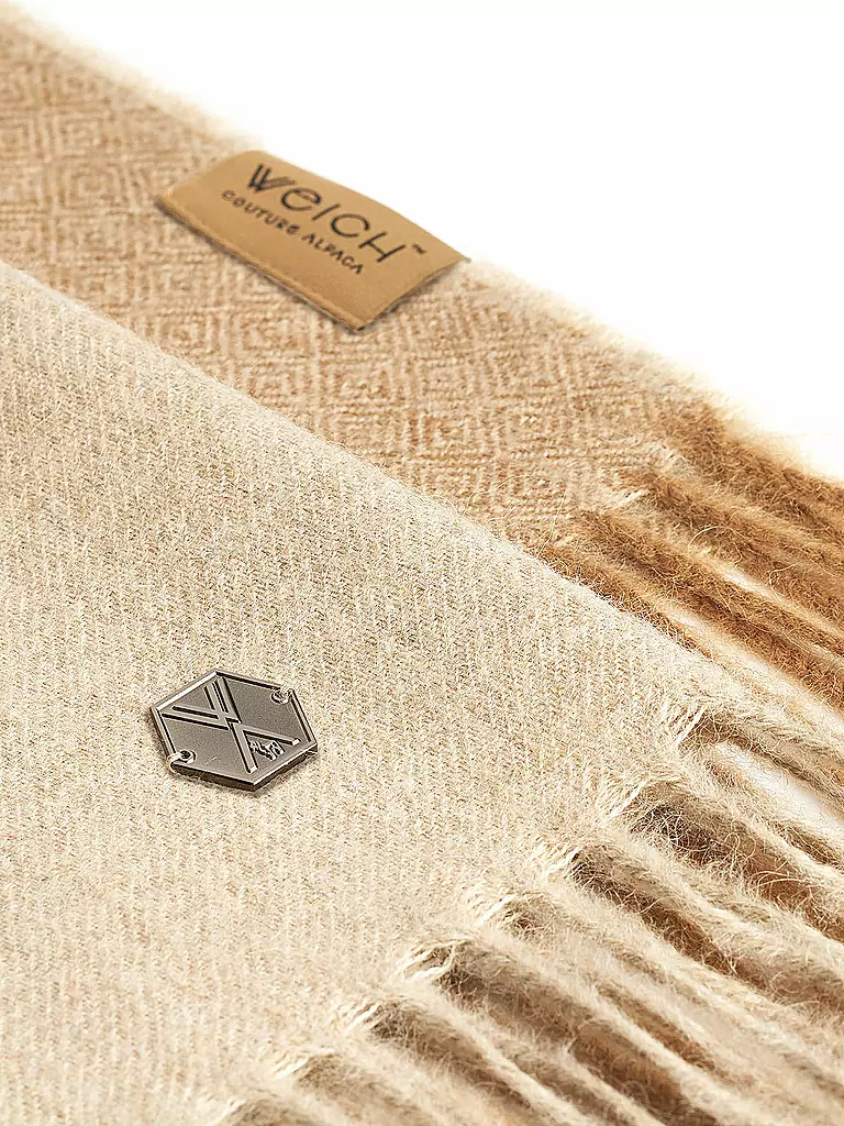 WEICH COUTURE ALPACA | Manta de pelo fino TIRA 130x180cm Beige | Beige