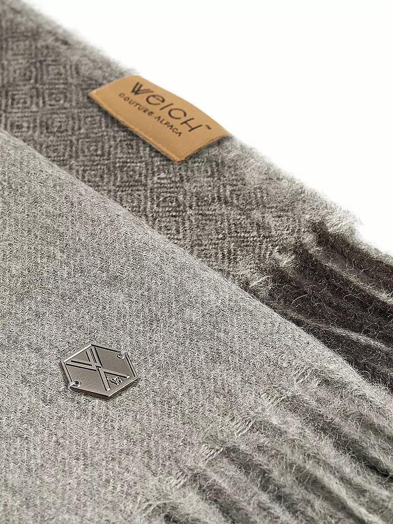 WEICH COUTURE ALPACA | Manta de pelo fino TIRA 130x180cm Gris |