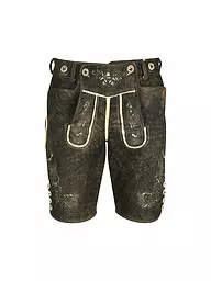 WEINBAUER | Pantalones de cuero "Wildruf" de piel de ciervo rojo | Negro