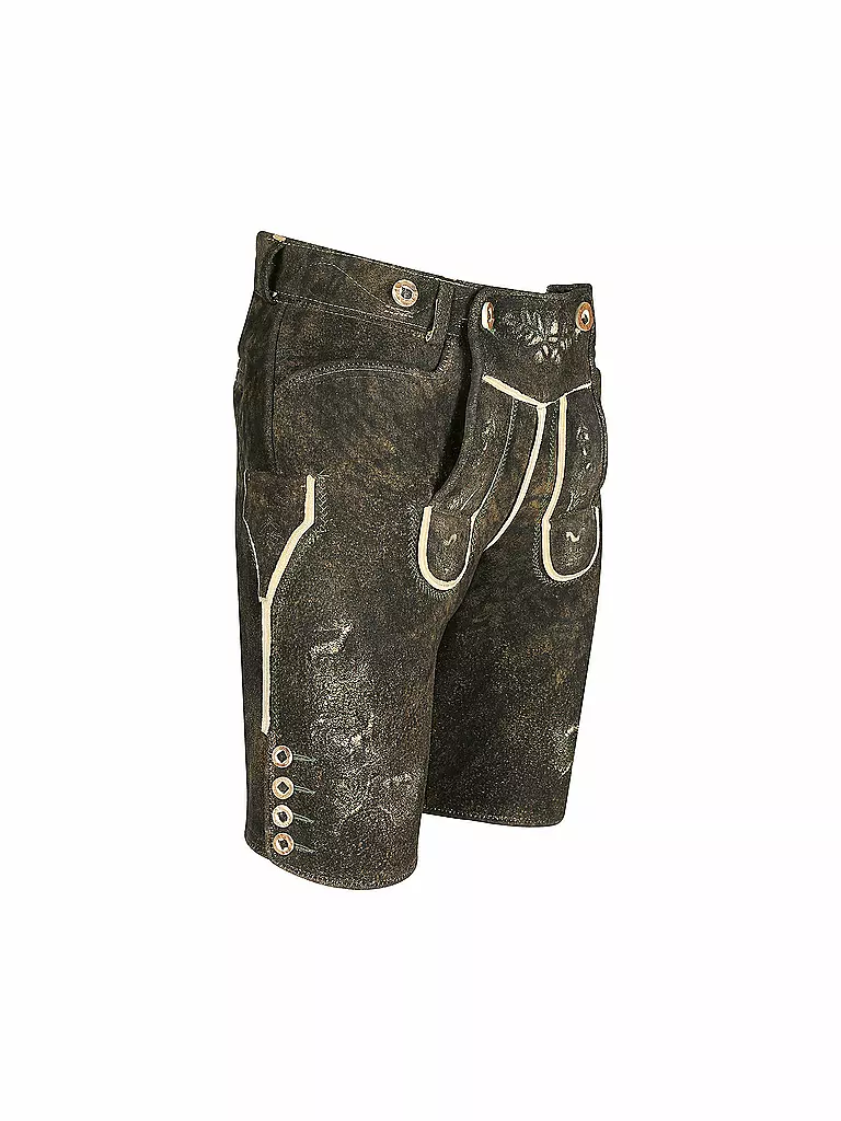 WEINBAUER | Pantalones de cuero "Wildruf" de piel de ciervo rojo | 