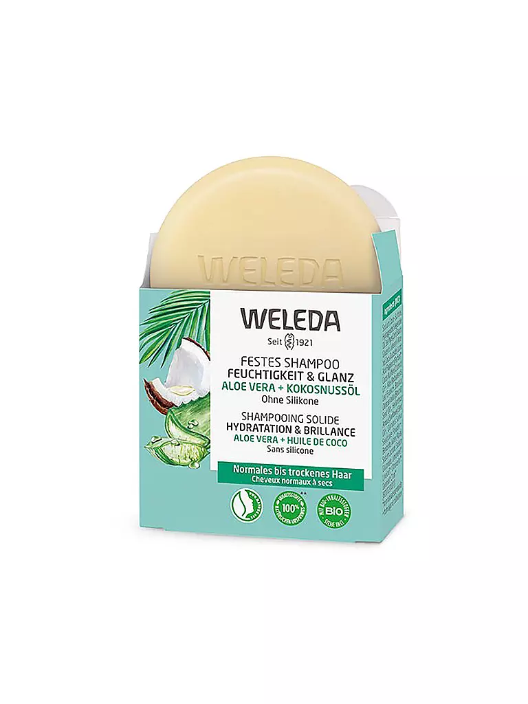 WELEDA | Champú sólido hidratación y brillo 50g | Sin color