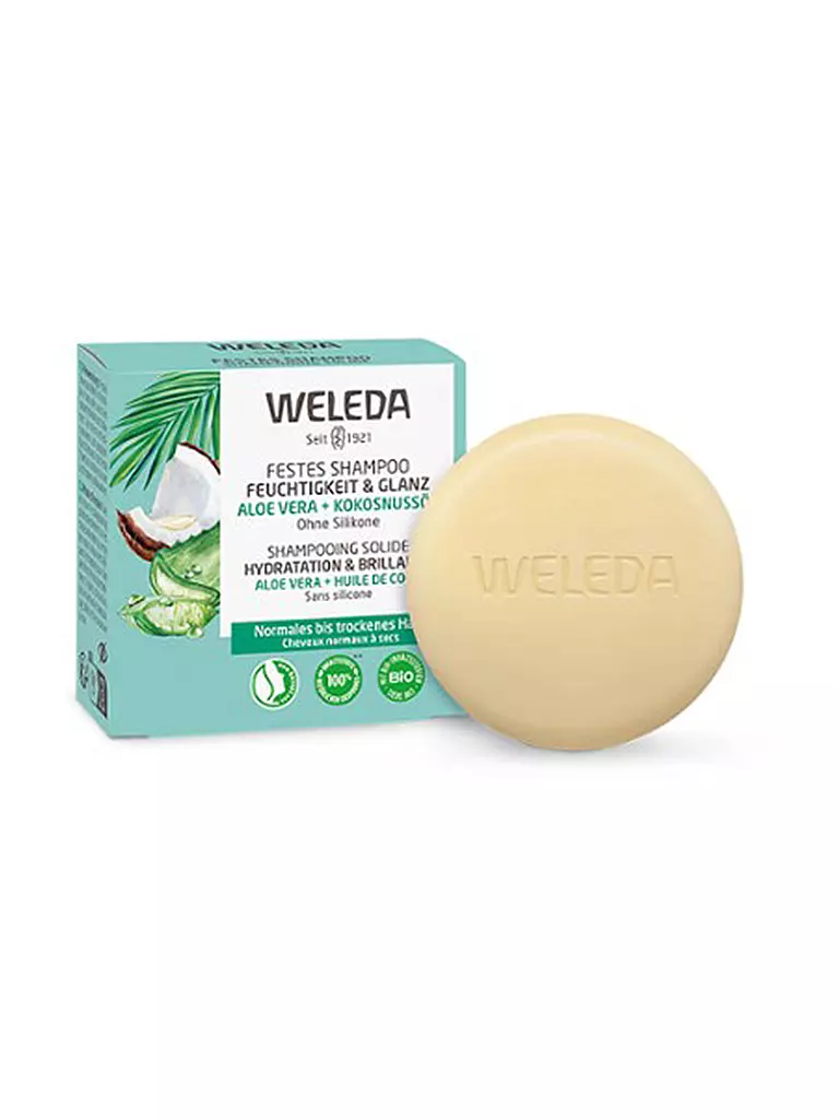 WELEDA | Champú sólido hidratación y brillo 50g | Sin color