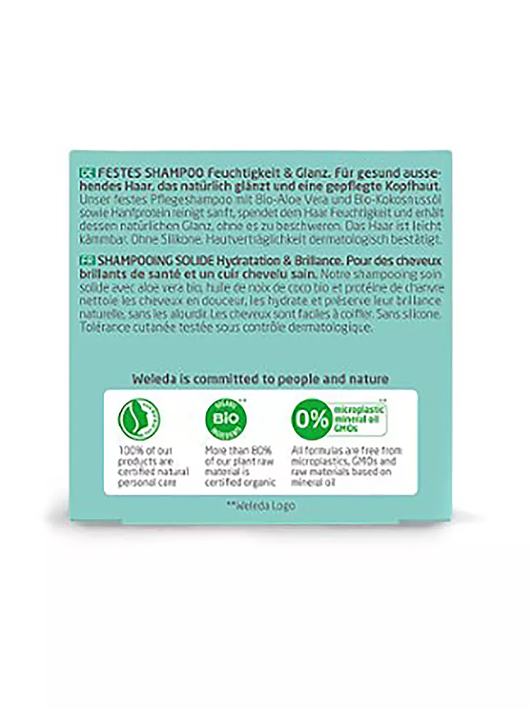 WELEDA | Champú sólido hidratación y brillo 50g | 