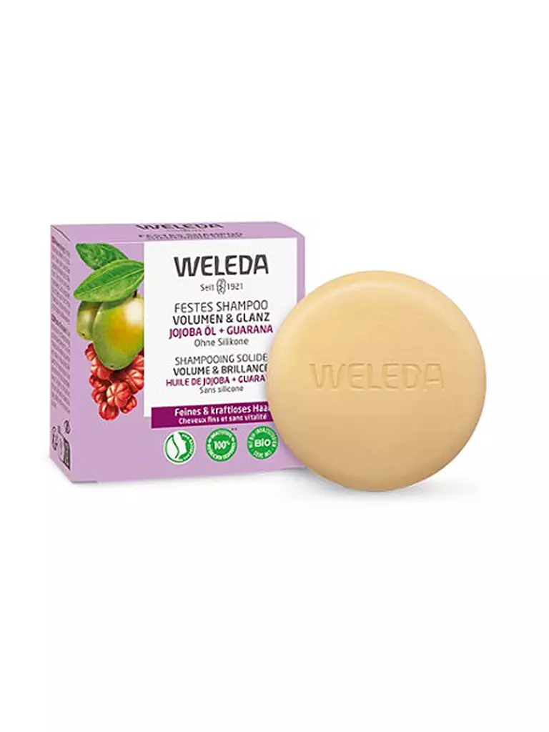 WELEDA | Champú sólido Volumen y Brillo 50g | Sin color