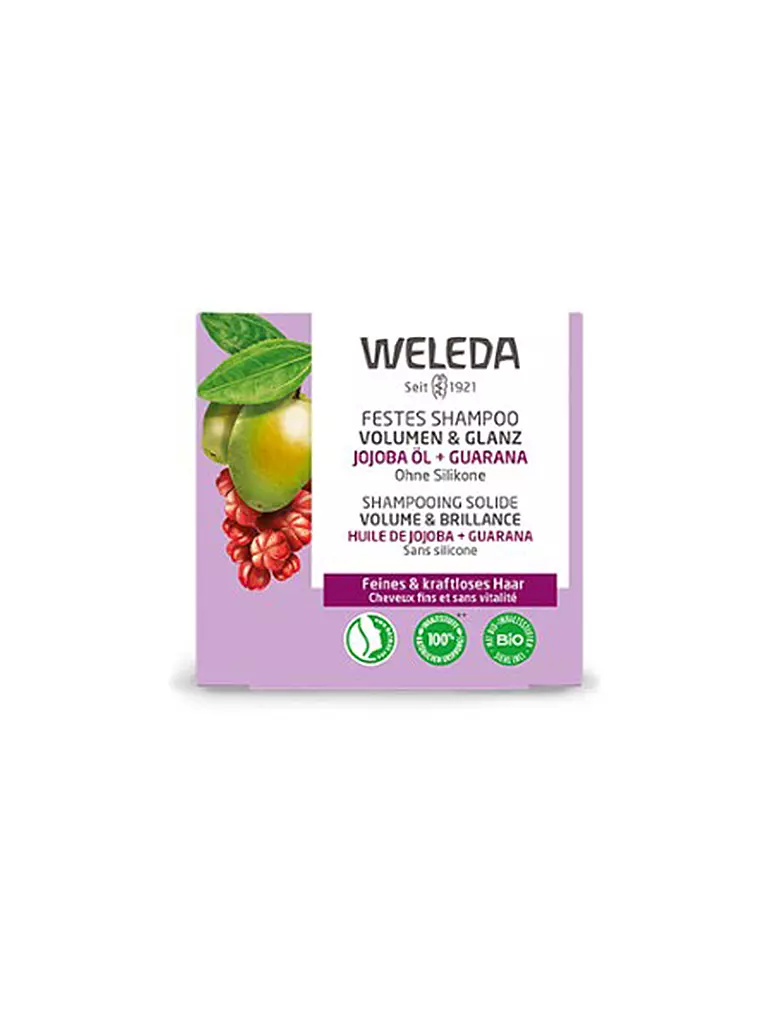 WELEDA | Champú sólido Volumen y Brillo 50g | Sin color