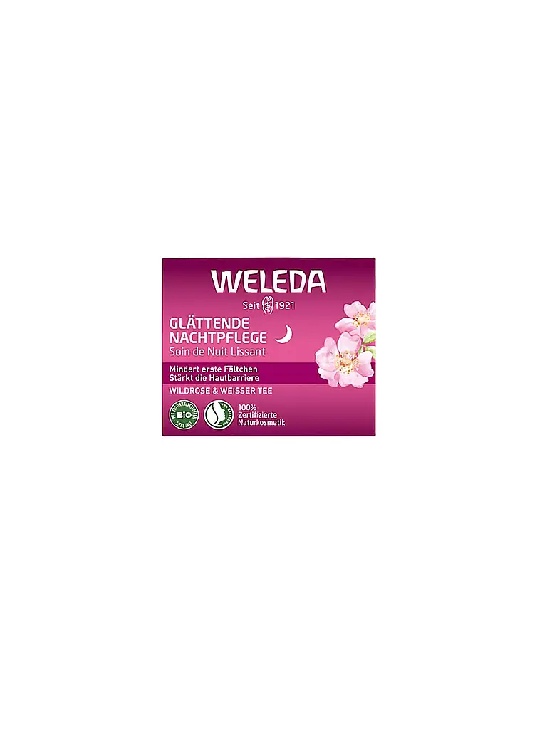 WELEDA | Crema facial - Cuidado de noche de rosa silvestre y té blanco 40 ml | Sin color