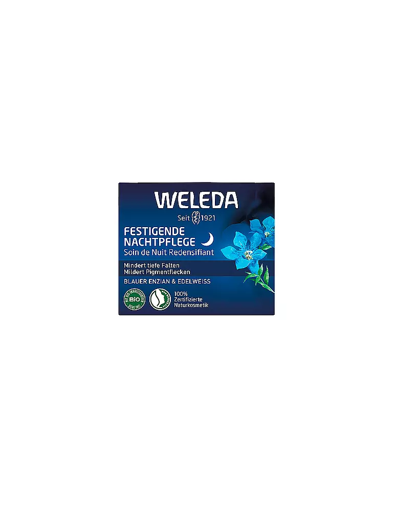 WELEDA | Crema facial - Cuidado de noche reafirmante con genciana azul y edelweiss 40ml | Sin color